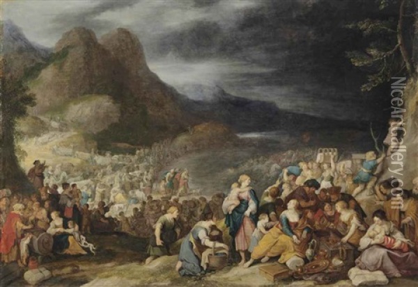 The Crossing Of The Red Sea Oil Painting - Hans Jordaens III