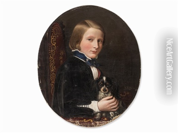 Portrait Of Carl Runckel Oil Painting - Wilhelm Ferdinand Souchon