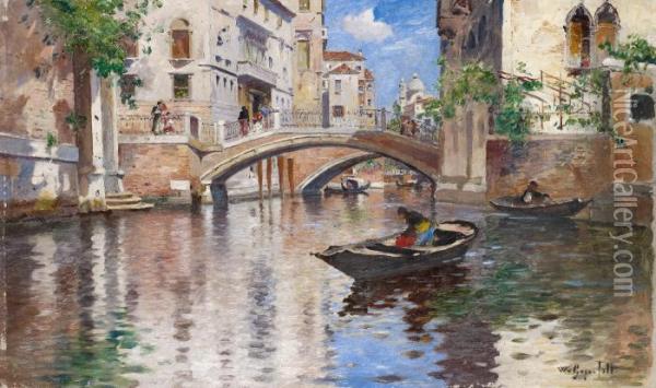 Motiv Fran Venedig Oil Painting - Wilhelm von Gegerfelt