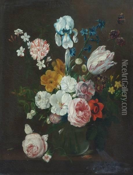 Nature Morte Aux Fleurs Oil Painting - Jean Francois Foucher