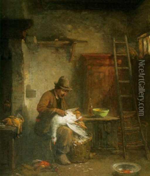 De Poelier Oil Painting - Andries van den Berg