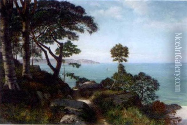 An Extensive Coastal View Oil Painting - Charles Pierre Modeste Cordier
