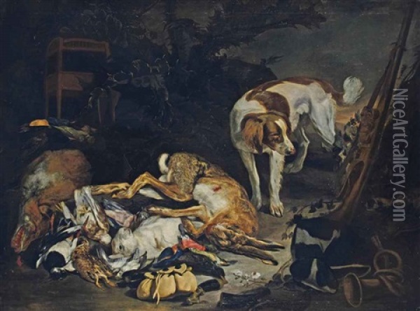 Nature Morte De Chasse Oil Painting - Pieter Boel