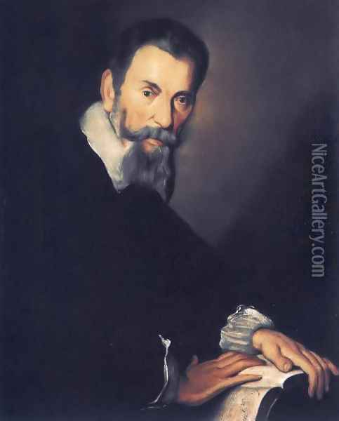 Portrait of Claudio Monteverdi Oil Painting - Bernardo Strozzi