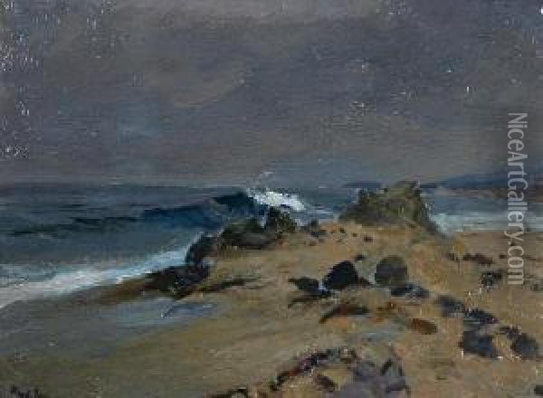 Coastal Scene Oil Painting - Karl H. Yens