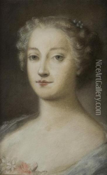 Ritratto Di Gentildonna In Abiti Eleganti Oil Painting - Rosalba Carriera
