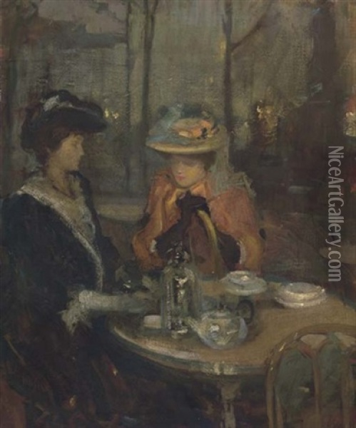 Tea Time Oil Painting - Richard Edward Miller