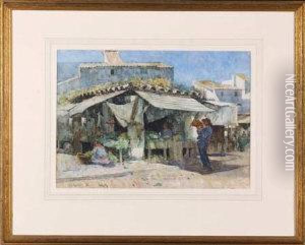The Market Xeres Oil Painting - Charles Martin Hardie