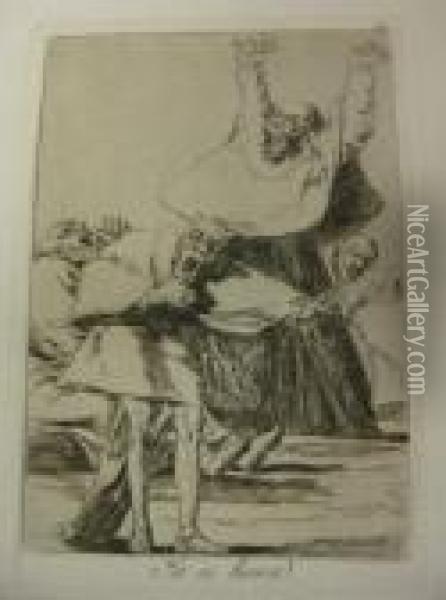 Two Aquatints With Etching. Oil Painting - Francisco De Goya y Lucientes