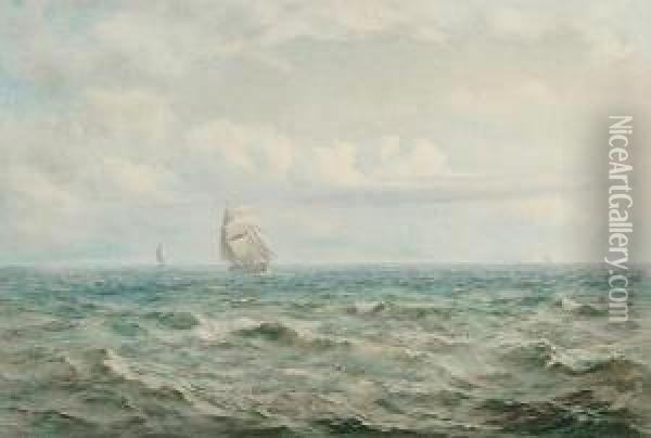 Nearing Port Oil Painting - James Aitken