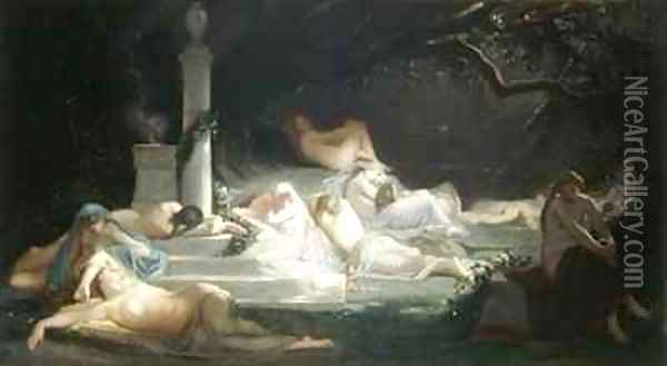 Nymphs at the Grave of Adonis Oil Painting - Ernest Augustin Gendron