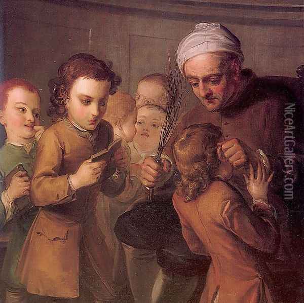 School for Boys 1738 Oil Painting - Philipe Mercier