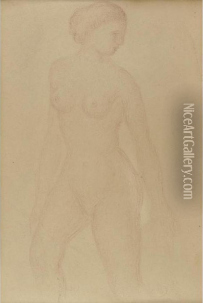 Property From The Estate Of Gloria Gurney
 

 
 
 

 
 Femme Nue Au Voile Oil Painting - Aristide Maillol