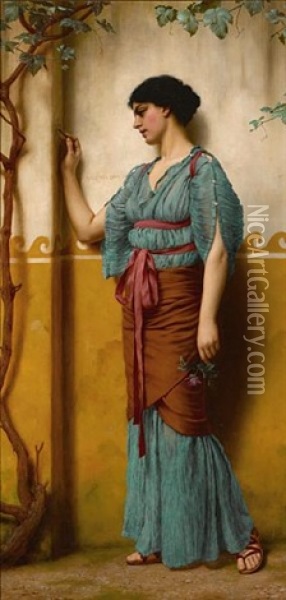 The Trysting Place Oil Painting - John William Godward