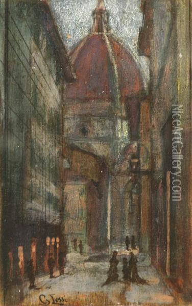 Vista Del Duomo Firenze Oil Painting - Jean, Giovanni Lessi