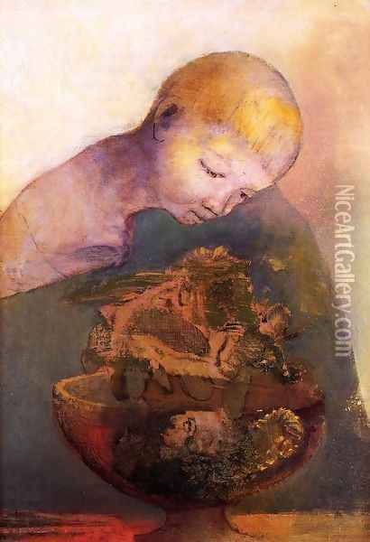 The Chalice Of Becoming Oil Painting - Odilon Redon