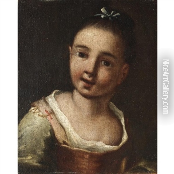 Ritratto Di Fanciulla Oil Painting - Antonio Mercurio Amorosi