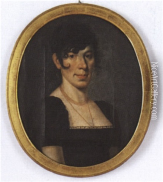 Portrat Einer Tochter Der Familie Achermann Oil Painting - Franz Joseph Menteler