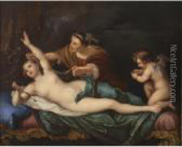 The Rape Of Danae Oil Painting - Anton Raphael Mengs