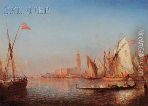 View Of Saint Mark's Square, Venice Oil Painting - Paul Ch. Emmanuel Gallard-Lepinay
