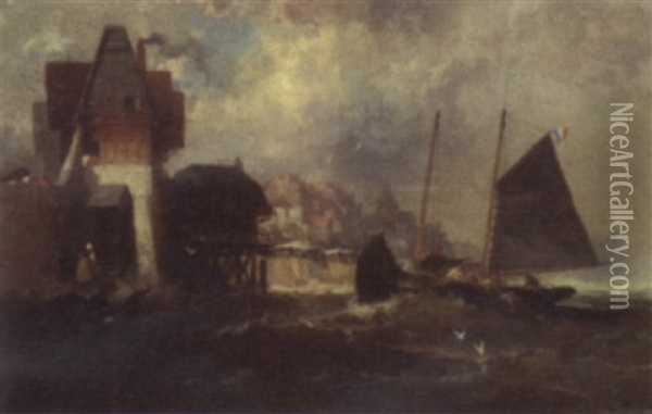Along The French Coast Oil Painting - Franklin Dullin Briscoe
