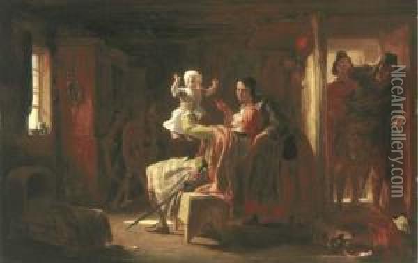 The Stolen Child Recovered Oil Painting - Sir William Allan