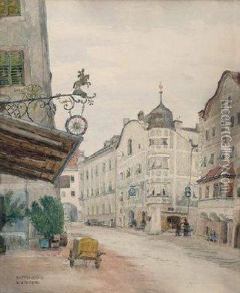 Motiv Aus Rattenberg Am Inn Oil Painting - Rudolf Konopa