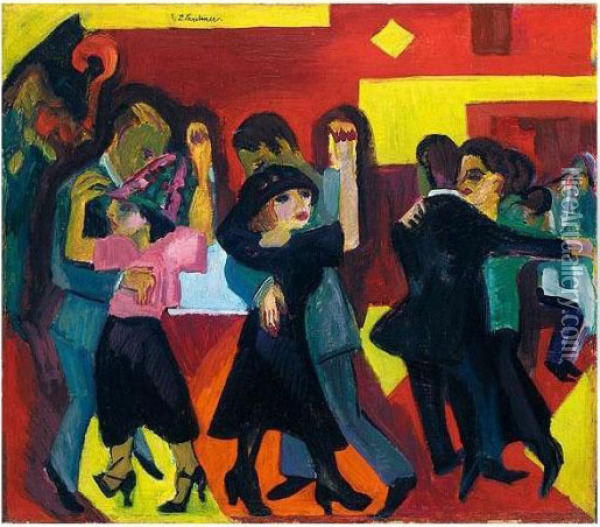 Tangotee (tango-tea) Oil Painting - Ernst Ludwig Kirchner