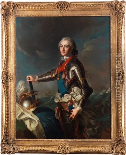 Portrait Von Louis Jean Marie De Bourbon, Duc De Penthievre Oil Painting - Jean Marc Nattier