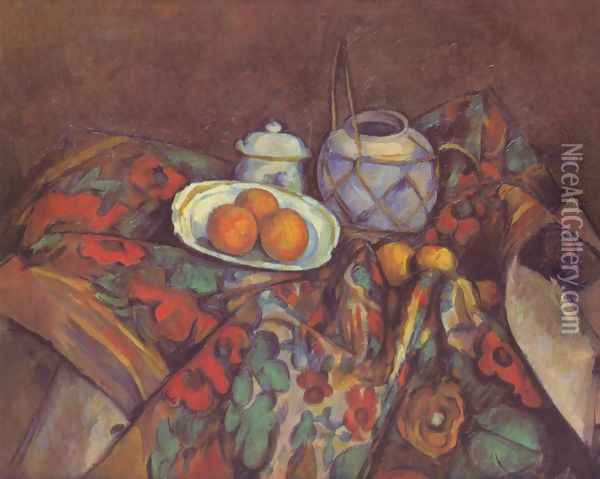 Still life with oranges Oil Painting - Paul Cezanne