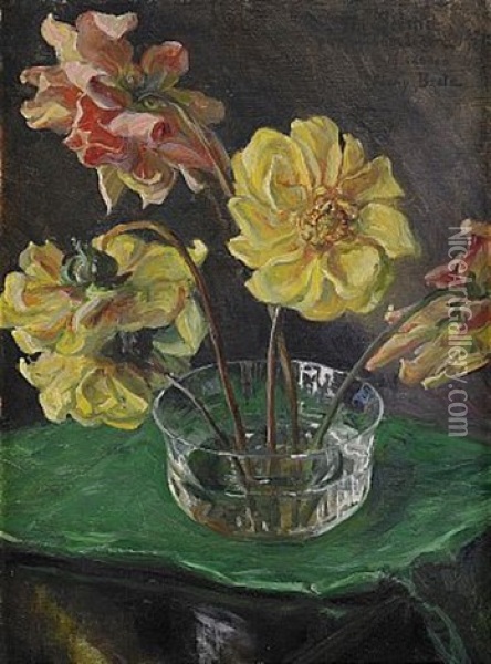 Blomsterstilleben Oil Painting - Fanny Ingeborg Matilda Brate