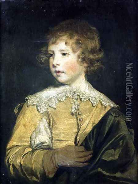 The Hon. George Seymour Conway in Van Dyck costume Oil Painting - Sir Joshua Reynolds