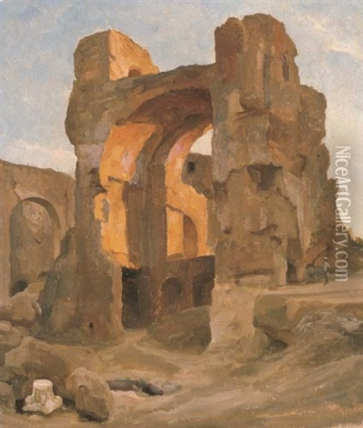 Baths Of Caracalla, Rome Oil Painting - Lord Frederic Leighton