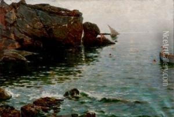 Marina - 1899 Oil Painting - Bartolomeo Giuliano