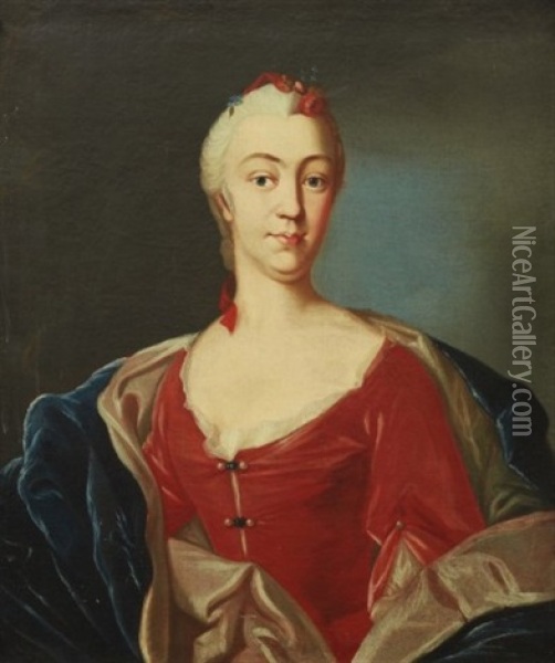 Portratt Forestallande Elisabeth Von Linne (f. Moraea, 1716-1806), Hustru Till Carl Von Linne Oil Painting - Olof Arenius