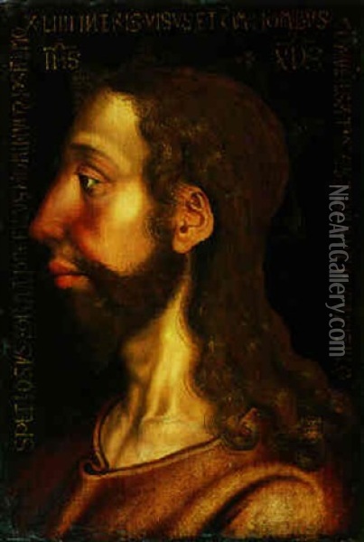 Profilbildnis Christi Oil Painting - Hans Burgkmair the elder