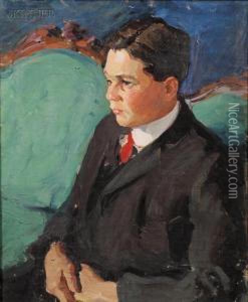 Portrait Of A Young Man Oil Painting - Margaret Jordan Patterson