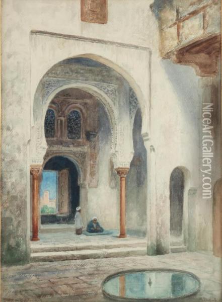 Alhambra Oil Painting - Frans Wilhelm Odelmark