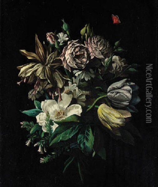 A Summer Bouquet Oil Painting - Stuart James Park