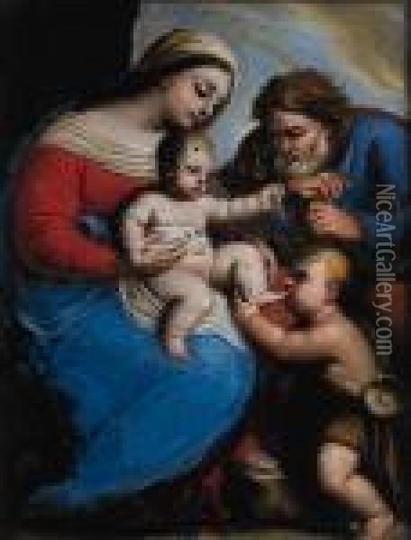 Sacra Famiglia Con San Giovannino Oil Painting - Luca Giordano