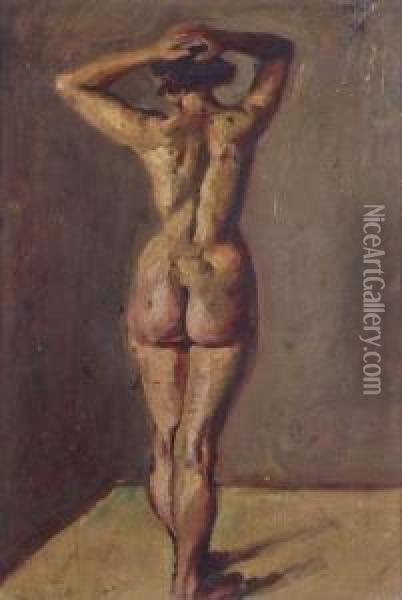 Nude Oil Painting - Heinrich Von Zugel