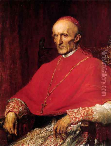 Cardinal Manning Oil Painting - George Frederick Watts
