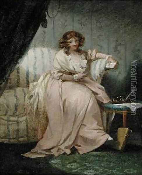 A Woman Called Anne the Artists Wife 1790-1800 Oil Painting - George Morland