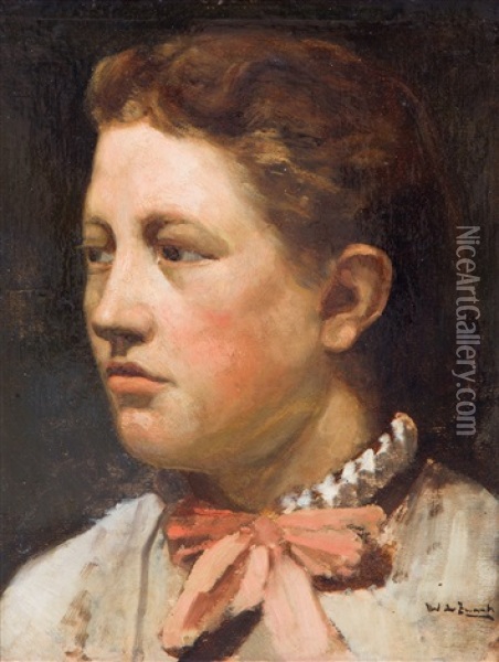 Portrait Of A Lady Oil Painting - Willem de Zwart