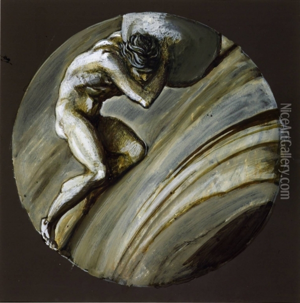 Sisyphus c.1870 Oil Painting - Sir Edward Coley Burne-Jones