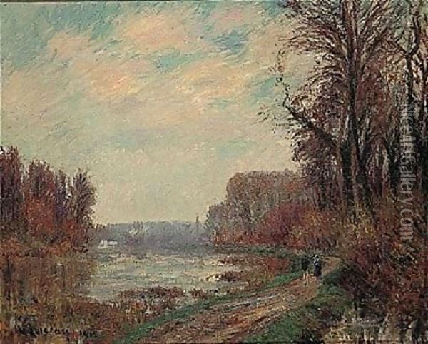 Le Chemin Au Bord De L'Oise Oil Painting - Gustave Loiseau