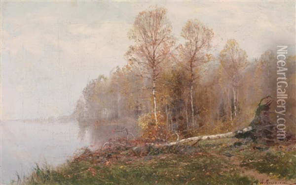Nebel Am See Oil Painting - Aleksei Aleksandrovich Pisemsky