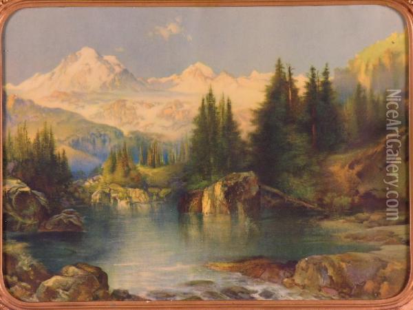 Mountain Landscape Oil Painting - Robert Atkinson Fox