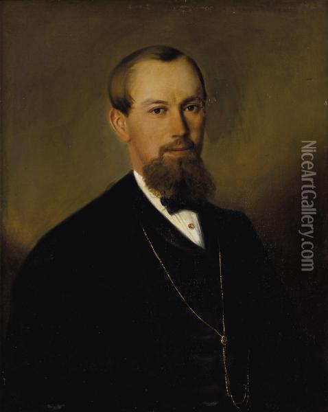 Portrait Of Ernst Hansy Oil Painting - Joseph Dantzell