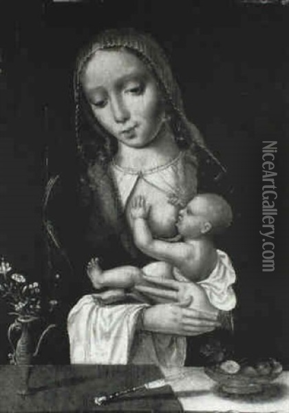The Madonna And Child Oil Painting - Jan Provoost